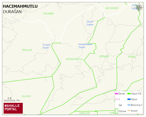 HACIMAHMUTLU Köyü Haritası | Detaylı Köy ve Mahalle Görünümü