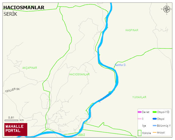 HACIOSMANLAR Mahallesi Haritası | Detaylı Köy ve Mahalle Görünümü