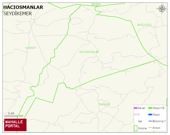 HACIOSMANLAR Mahallesi Haritası | Güncel Mahalle ve Köy Haritası