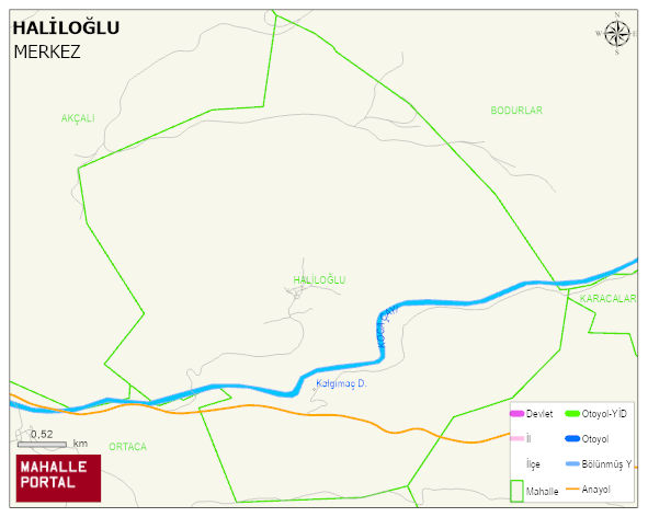 HALİLOĞLU Köyü Haritası | Detaylı Köy ve Mahalle Görünümü