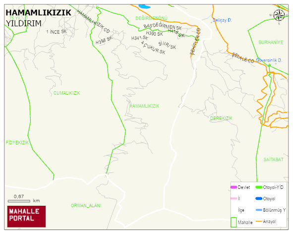 HAMAMLIKIZIK Mahallesi Haritası | Mahalle Sokak Haritası