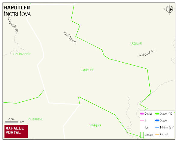 HAMİTLER Mahallesi Haritası | Güncel Mahalle ve Köy Haritası