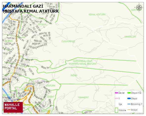 HARMANDALI GAZİ MUSTAFA KEMAL ATATÜRK Mahallesi Haritası | Uydu Görüntüsü ve Harita Detayları
