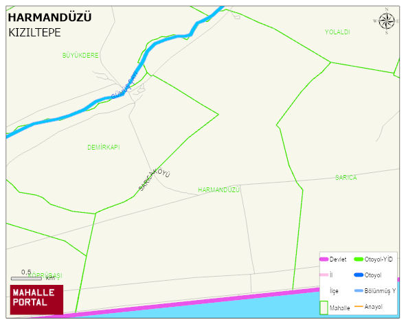 HARMANDÜZÜ Mahallesi Haritası | Güncel Mahalle ve Köy Haritası