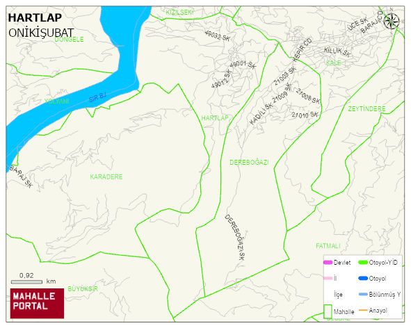 HARTLAP Mahallesi Haritası | İnteraktif Köy ve Mahalle Sınırları