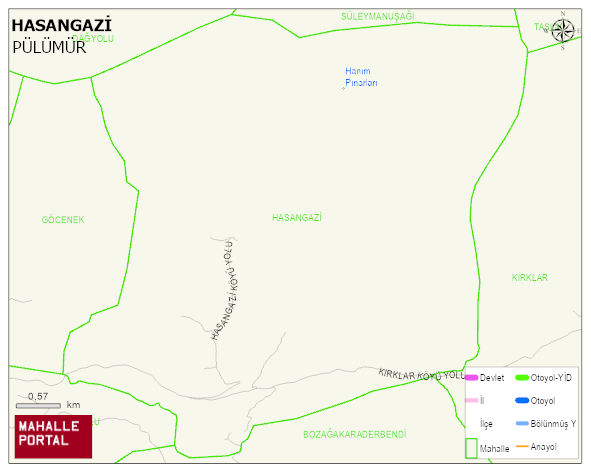 HASANGAZİ Köyü Haritası | İnteraktif Köy ve Mahalle Sınırları