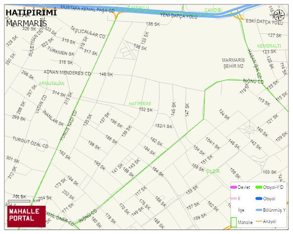 HATİPİRİMİ Mahallesi Haritası | Coğrafi Yapı ve Detaylı Haritası