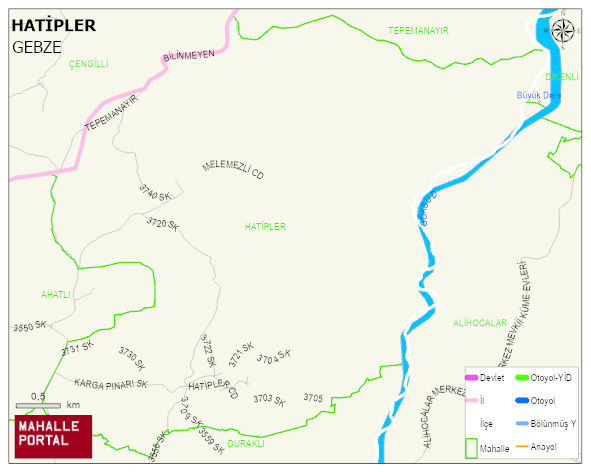 HATİPLER Mahallesi Haritası | Mahalle Sokak Haritası