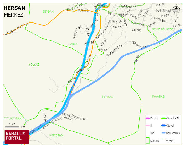 HERSAN Mahallesi Haritası | Mahalle ve Köy Sınırı
