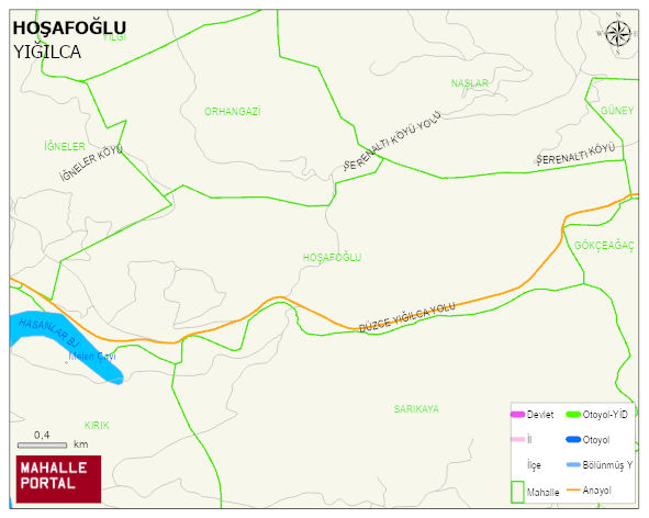 HOŞAFOĞLU Köyü Haritası | İnteraktif Köy ve Mahalle Sınırları