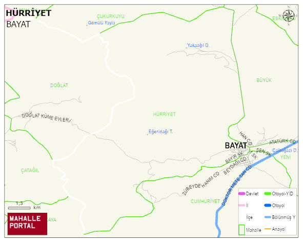HÜRRİYET Mahallesi Haritası | Detaylı Köy ve Mahalle Görünümü