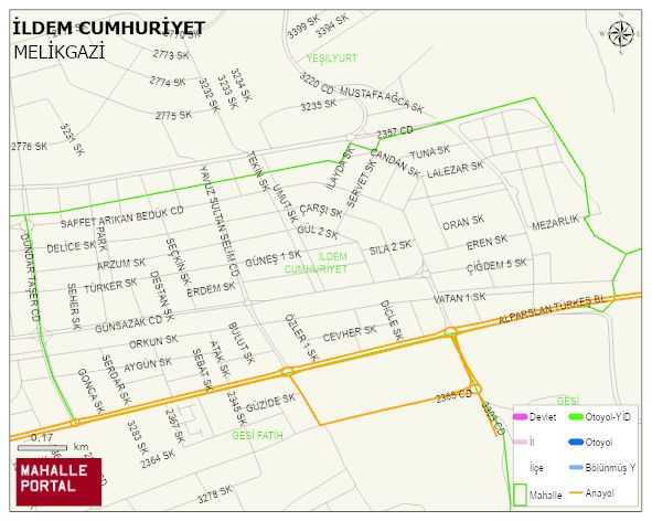 İLDEM CUMHURİYET Mahallesi Haritası | Dağlar, Ovalar ve Akarsu Bilgileri