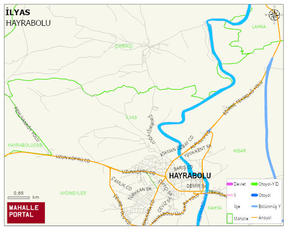 İLYAS Mahallesi Haritası | Dağlar, Ovalar ve Akarsu Bilgileri