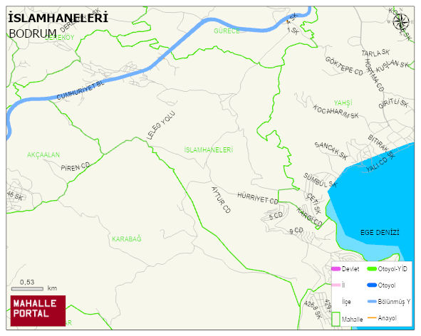 İSLAMHANELERİ Mahallesi Haritası | Mahalle Sokak Haritası