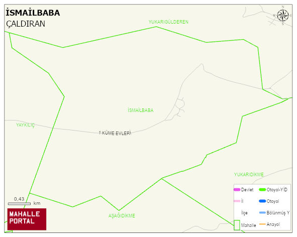 İSMAİLBABA Mahallesi Haritası | Mahalle ve Köy Sınırı