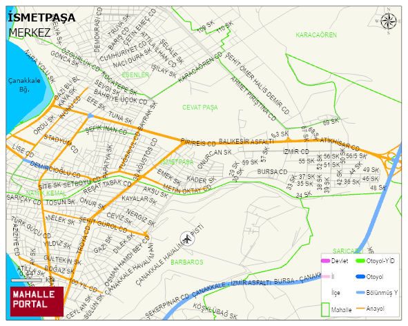 İSMETPAŞA Mahallesi Haritası | Sayısal Bölge Görünümü