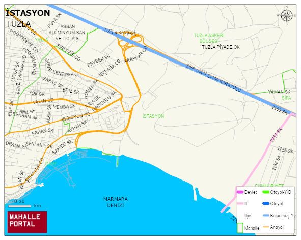 İSTASYON Mahallesi Haritası | Mahalle ve Köy Sınırı