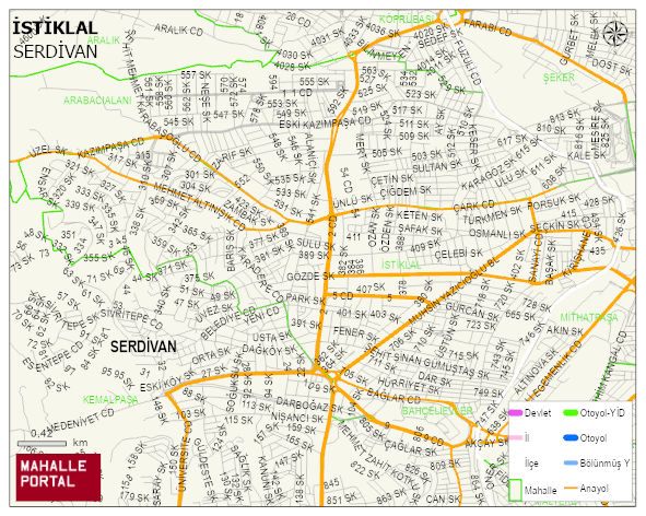 İSTİKLAL Mahallesi Haritası | Mahalle ve Köy Sınırı