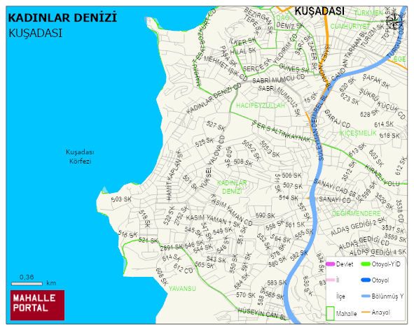 KADINLAR DENİZİ Mahallesi Haritası | Mahalle Sokak Haritası
