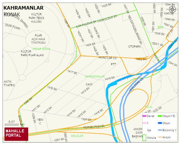 KAHRAMANLAR Mahallesi Haritası | Mahalle ve Köy Sınırı