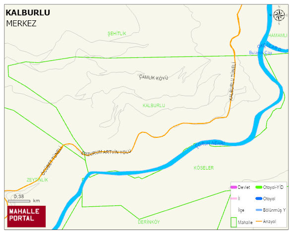 KALBURLU Köyü Haritası | Güncel Mahalle ve Köy Haritası