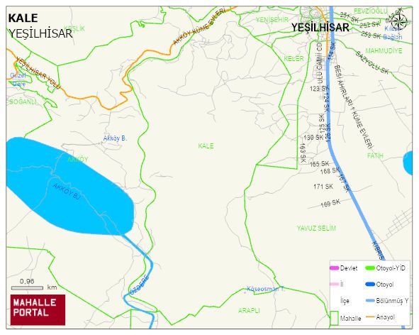 KALE Mahallesi Haritası | Coğrafi Yapı ve Detaylı Haritası