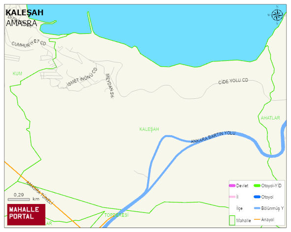 KALEŞAH Mahallesi Haritası | Detaylı Köy ve Mahalle Görünümü