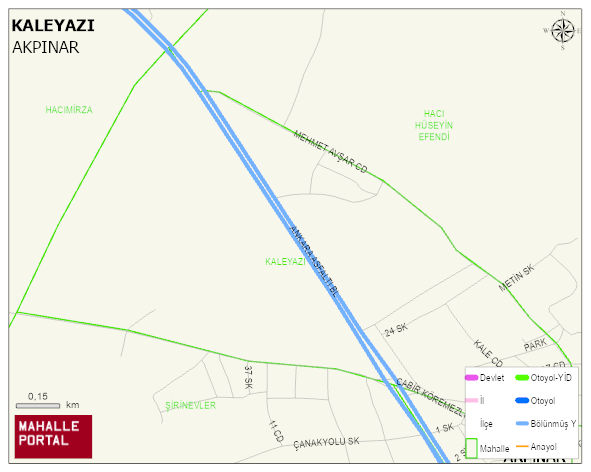 KALEYAZI Mahallesi Haritası | Dağlar, Ovalar ve Akarsu Bilgileri