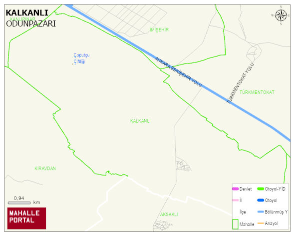 KALKANLI Mahallesi Haritası | Yükselti ve Doğa Özellikleri