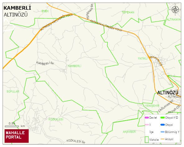 KAMBERLİ Mahallesi Haritası | İnteraktif Köy ve Mahalle Sınırları