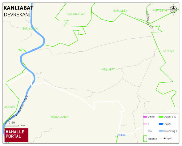 KANLIABAT Köyü Haritası | İnteraktif Köy ve Mahalle Sınırları