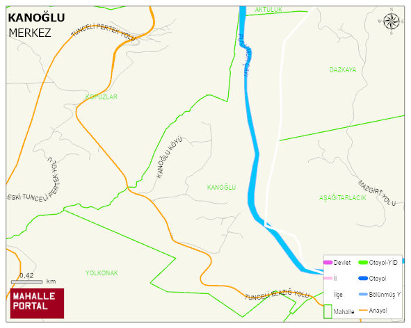 KANOĞLU Köyü Haritası | Detaylı Köy ve Mahalle Görünümü
