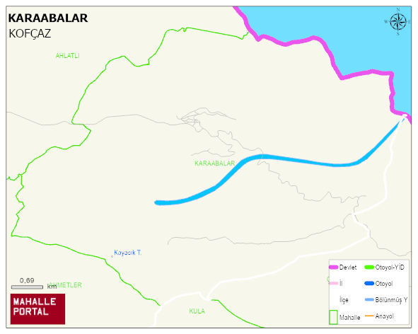 KARAABALAR Köyü Haritası | Mahalle ve Köy Sınırı