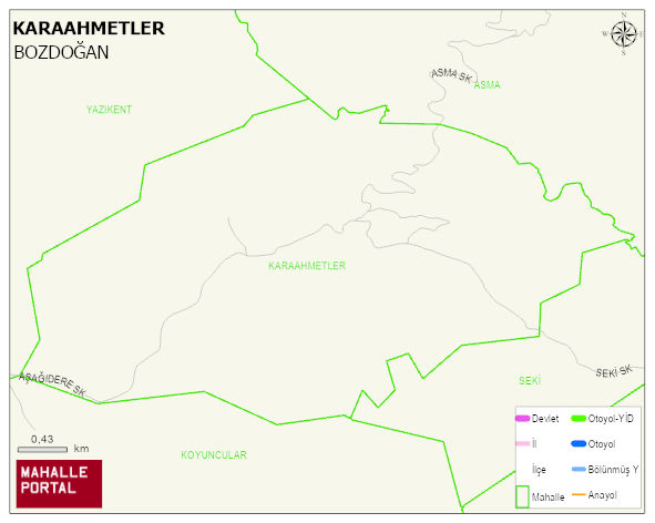 KARAAHMETLER Mahallesi Haritası | Mahalle Sokak Haritası