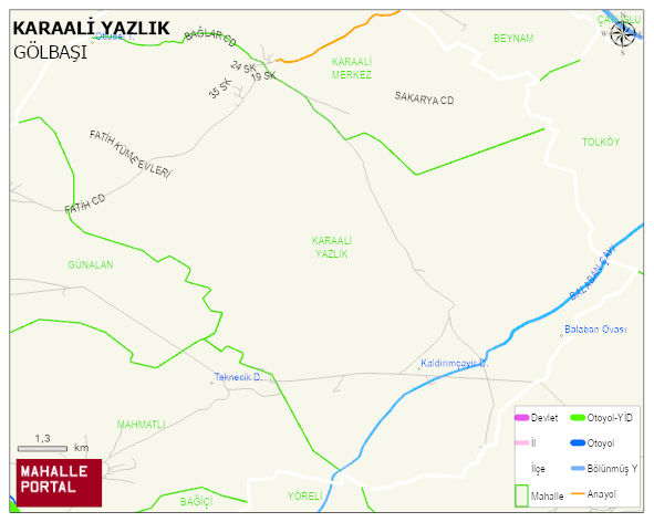 KARAALİ YAZLIK Mahallesi Haritası | Uydu Görüntüsü ve Harita Detayları