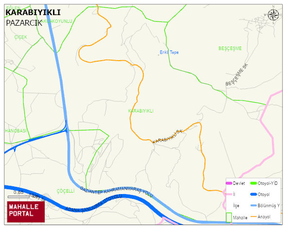 KARABIYIKLI Mahallesi Haritası | Mahalle ve Köy Sınırı
