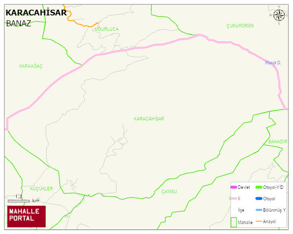 KARACAHİSAR Köyü Haritası | Güncel Mahalle ve Köy Haritası