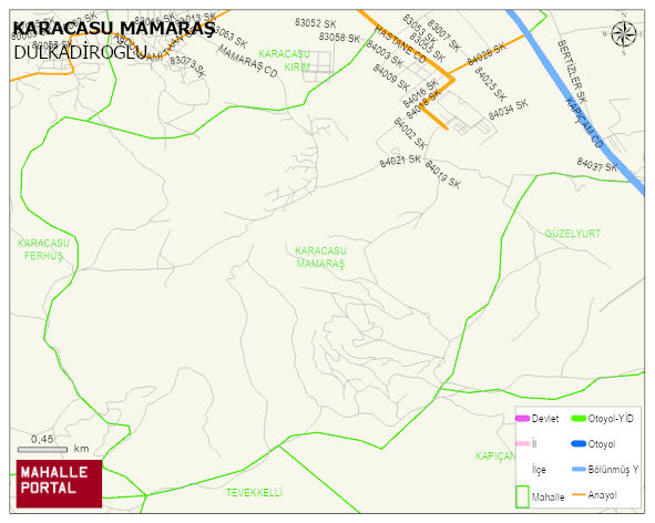 KARACASU MAMARAŞ Mahallesi Haritası | Mahalle Sokak Haritası