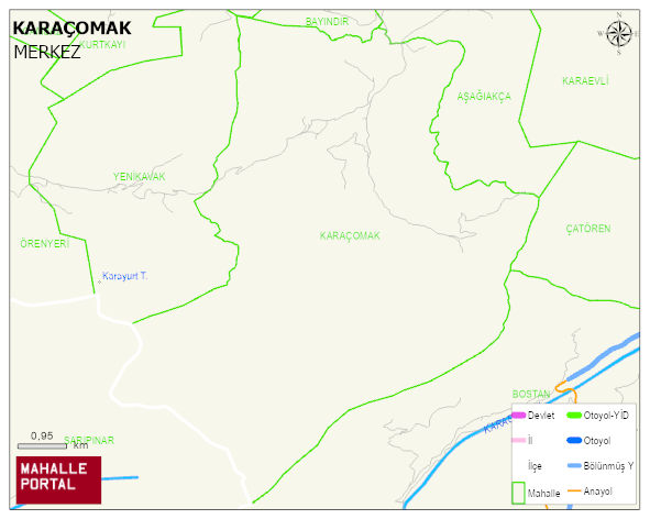 KARAÇOMAK Köyü Haritası | Mahalle Sokak Haritası