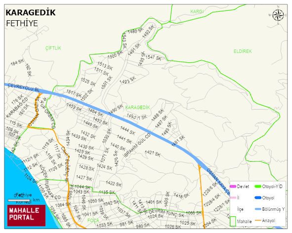 KARAGEDİK Mahallesi Haritası | İnteraktif Köy ve Mahalle Sınırları