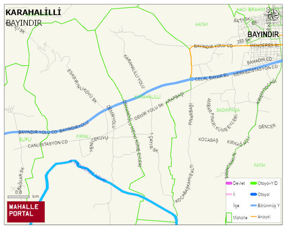 KARAHALİLLİ Mahallesi Haritası | Mahalle ve Köy Sınırı