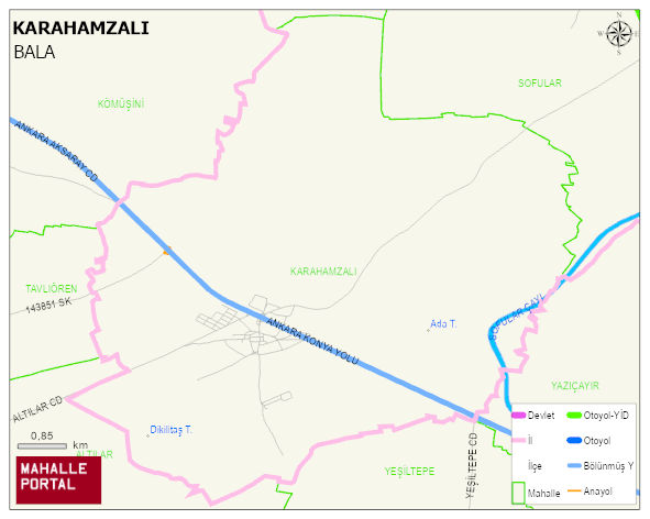 KARAHAMZALI Mahallesi Haritası | Güncel Mahalle ve Köy Haritası