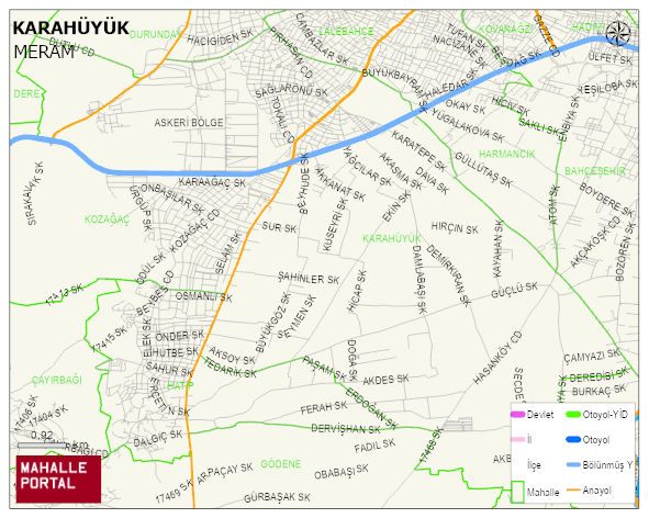 KARAHÜYÜK Mahallesi Haritası | Güncel Mahalle ve Köy Haritası