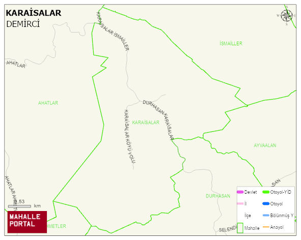 KARAİSALAR Mahallesi Haritası | Coğrafi Yapı ve Detaylı Haritası