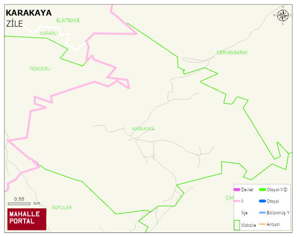 KARAKAYA Köyü Haritası | Coğrafi Yapı ve Detaylı Haritası