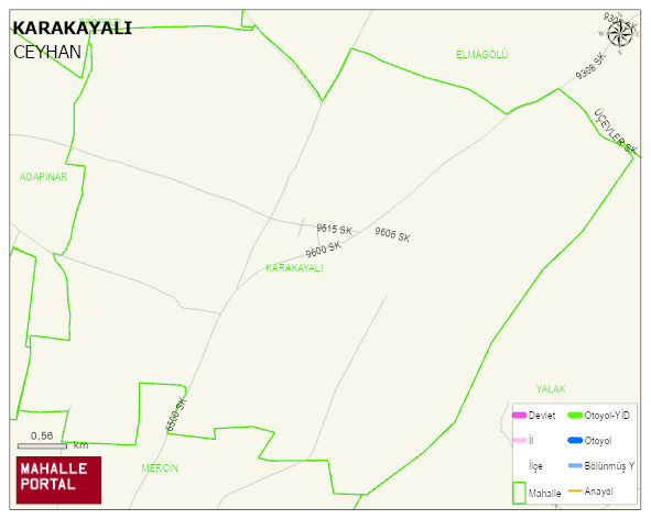 KARAKAYALI Mahallesi Haritası | Dağlar, Ovalar ve Akarsu Bilgileri
