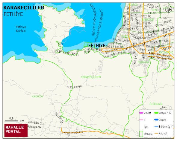 KARAKEÇİLİLER Mahallesi Haritası | Mahalle ve Köy Sınırı