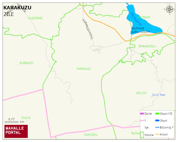 KARAKUZU Köyü Haritası | İnteraktif Köy ve Mahalle Sınırları