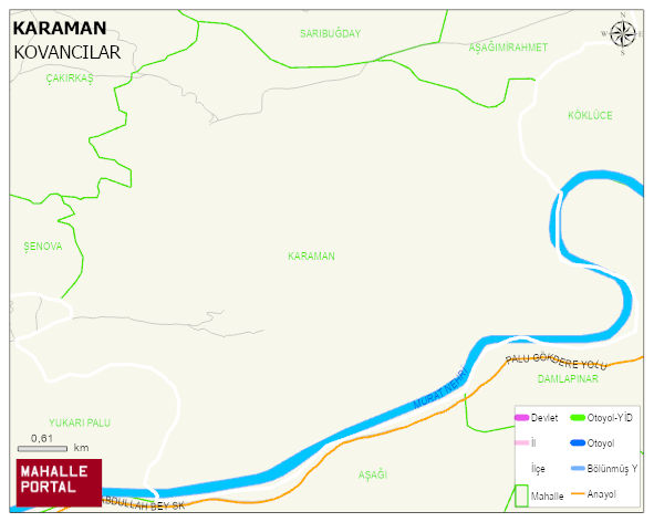 KARAMAN Köyü Haritası | Yükselti ve Doğa Özellikleri
