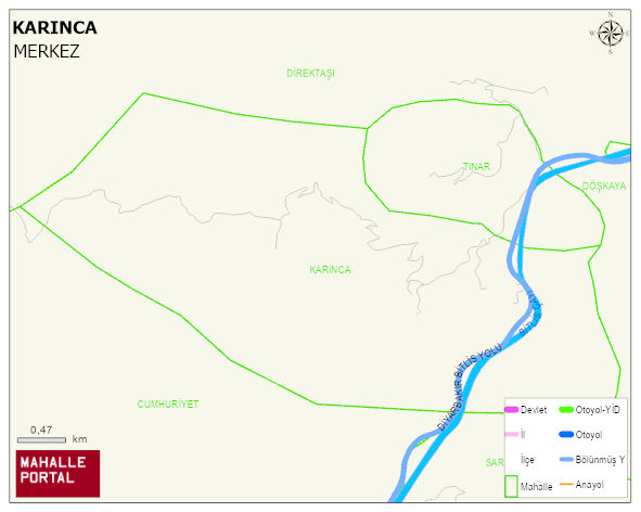 KARINCA Köyü Haritası | Coğrafi Yapı ve Detaylı Haritası